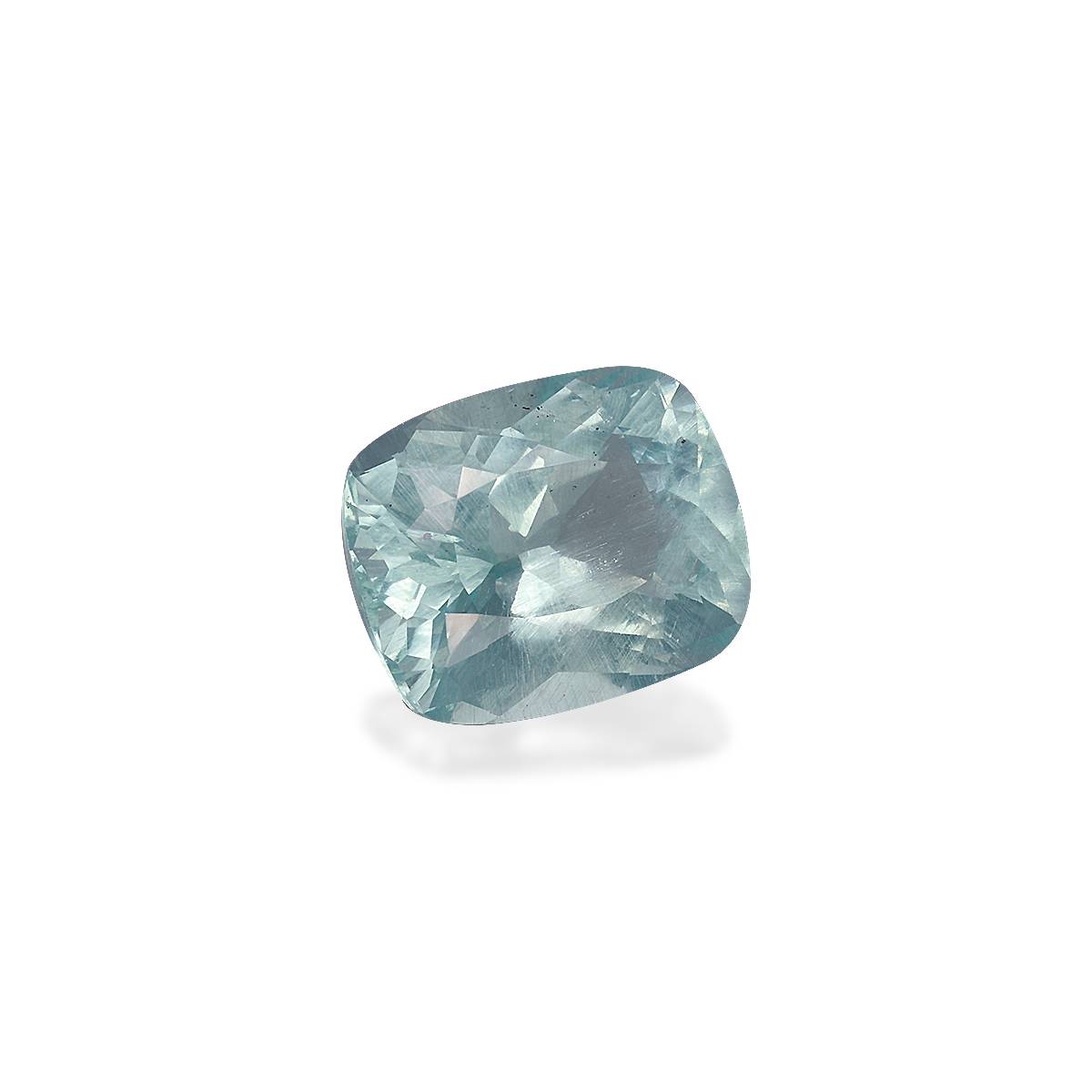 seafoam green aquamarine, 6.6ct cushion cut — view 3