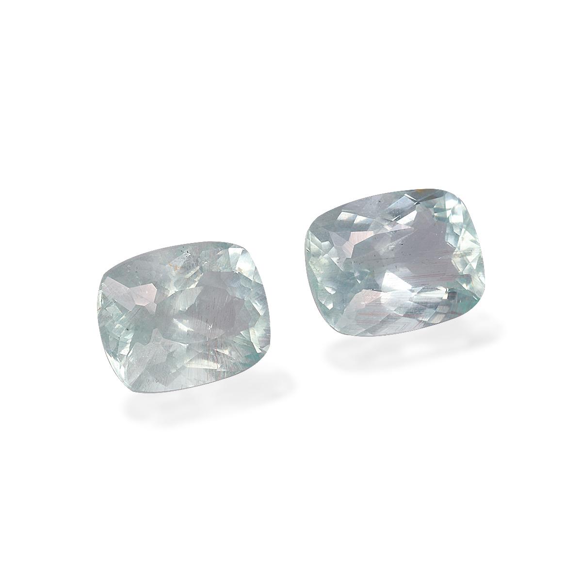 pale green aquamarine, 4.11ct cushion cut — view 3