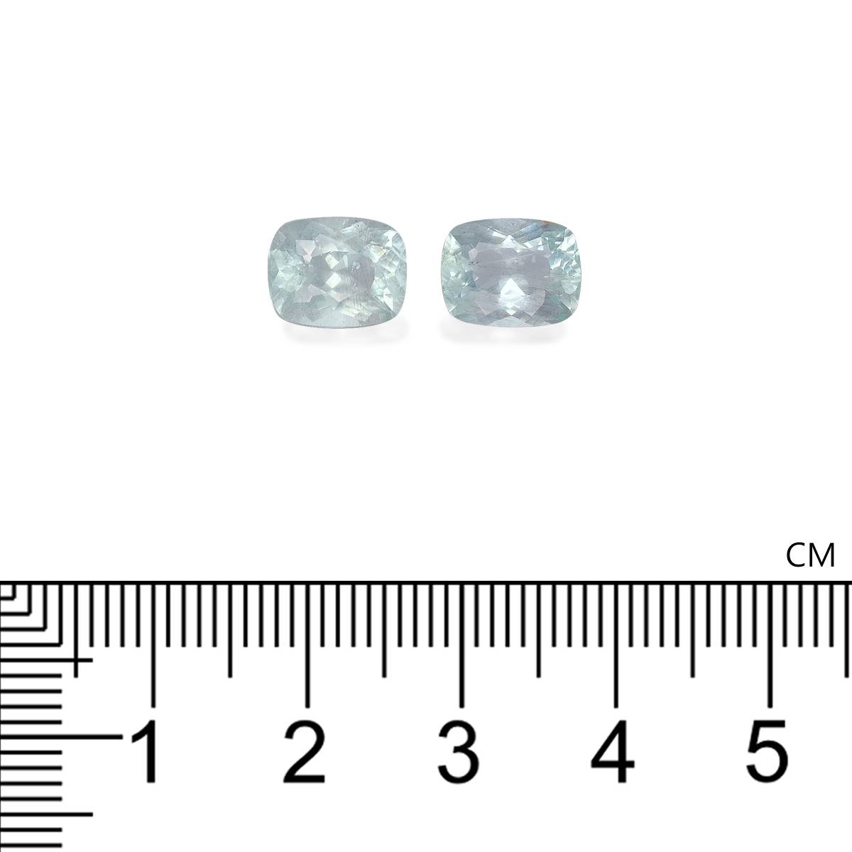pale green aquamarine, 4.11ct cushion cut — view 4