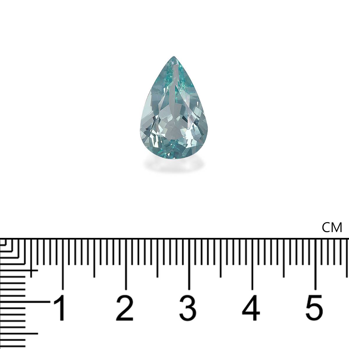 seafoam green aquamarine, 6.4ct pear cut — view 4