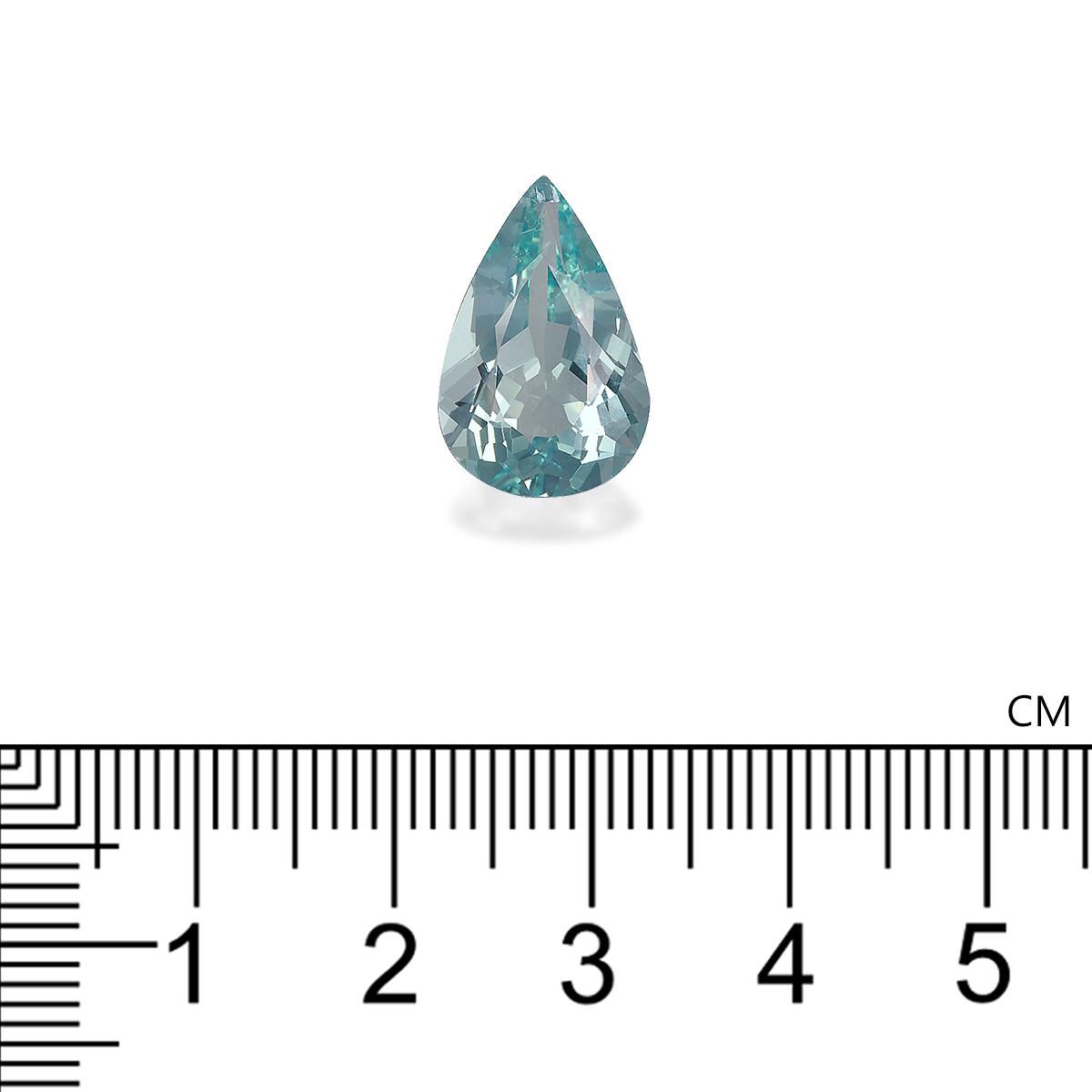 seafoam green aquamarine, 6.4ct pear cut — view 4