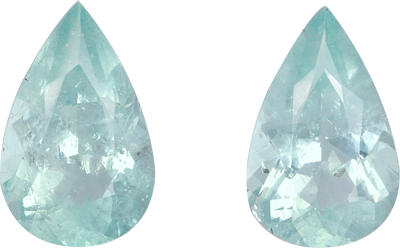 Pear cut aquamarine, 17.95 by 11.28 mm, shown at actual size
