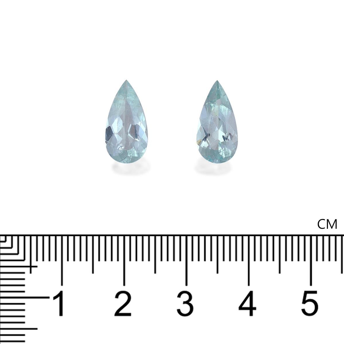 sky blue aquamarine, 4.1ct pear cut — view 4