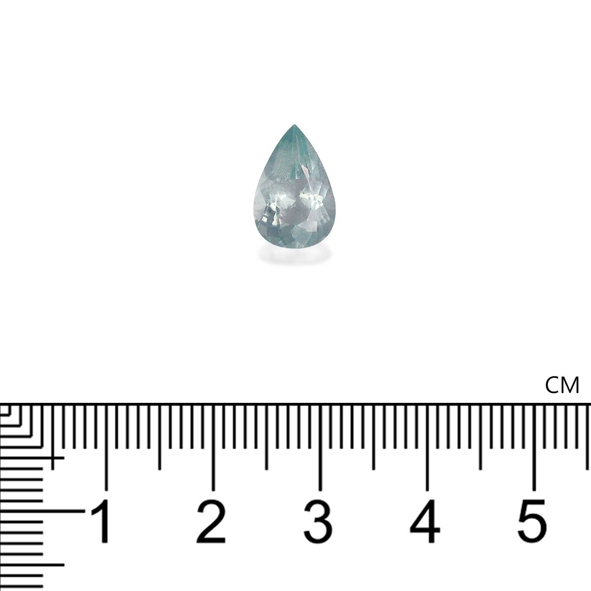 sky blue aquamarine, 2.45ct pear cut — view 4