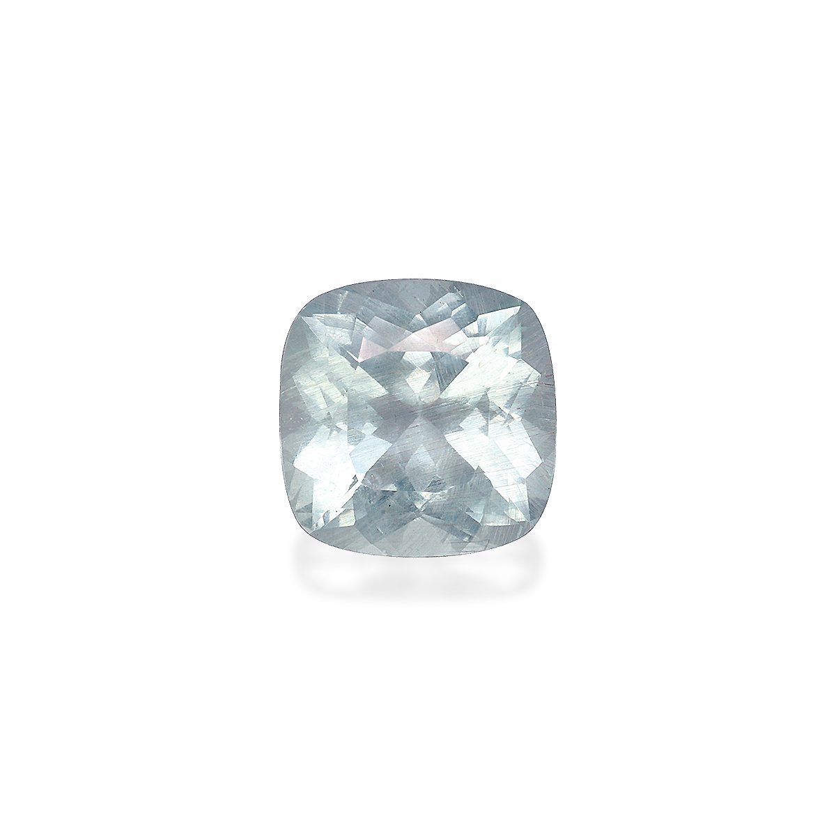sky blue aquamarine, 3.13ct cushion cut — main view