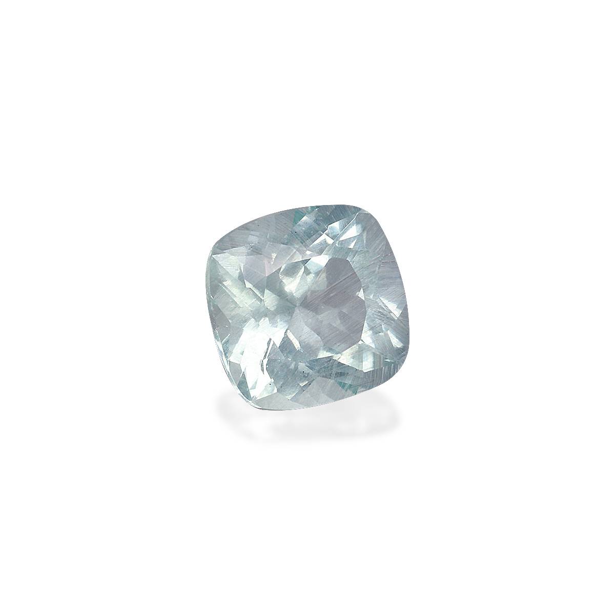 sky blue aquamarine, 3.13ct cushion cut — view 3