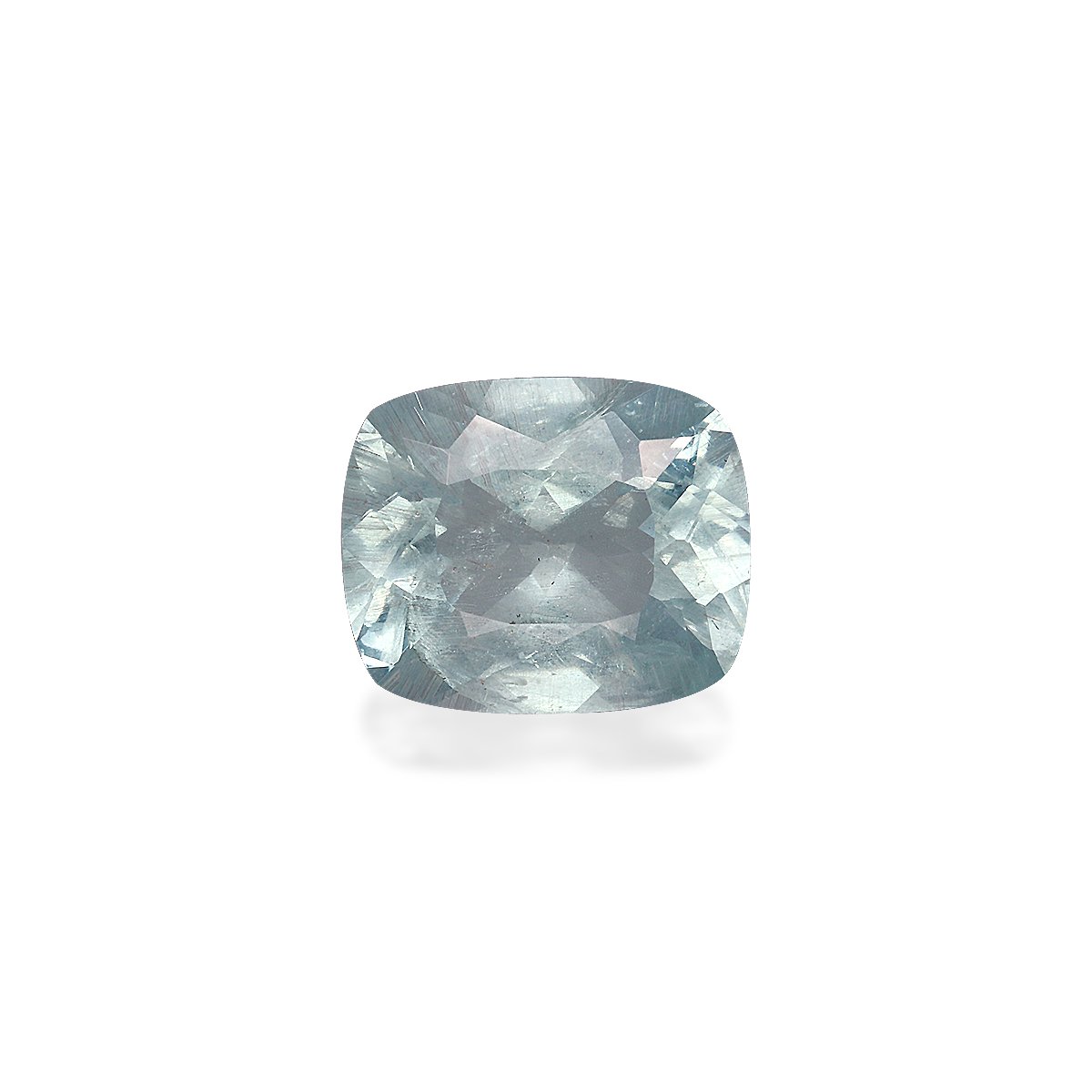 sky blue aquamarine, 4.19ct cushion cut — main view