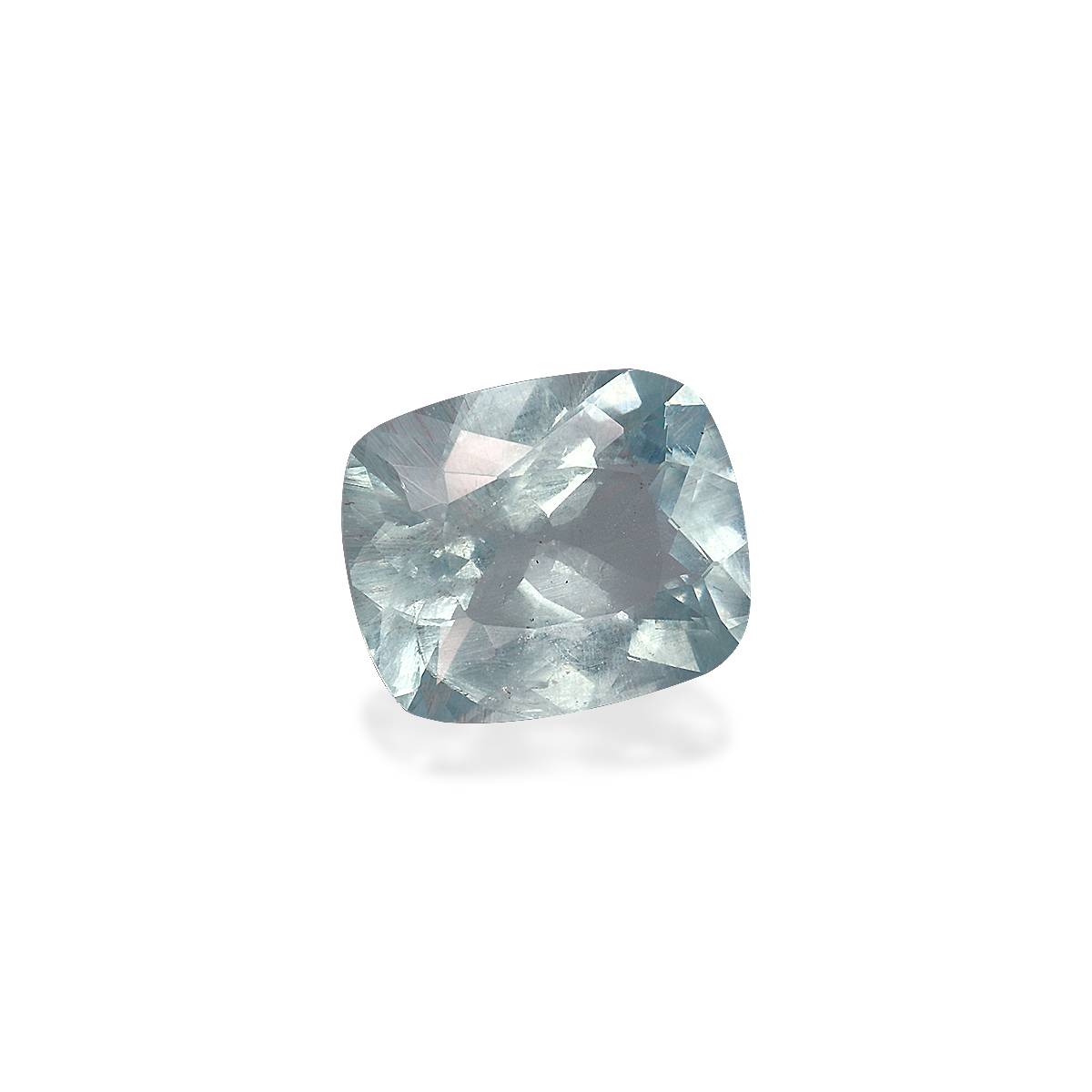 sky blue aquamarine, 4.19ct cushion cut — view 3