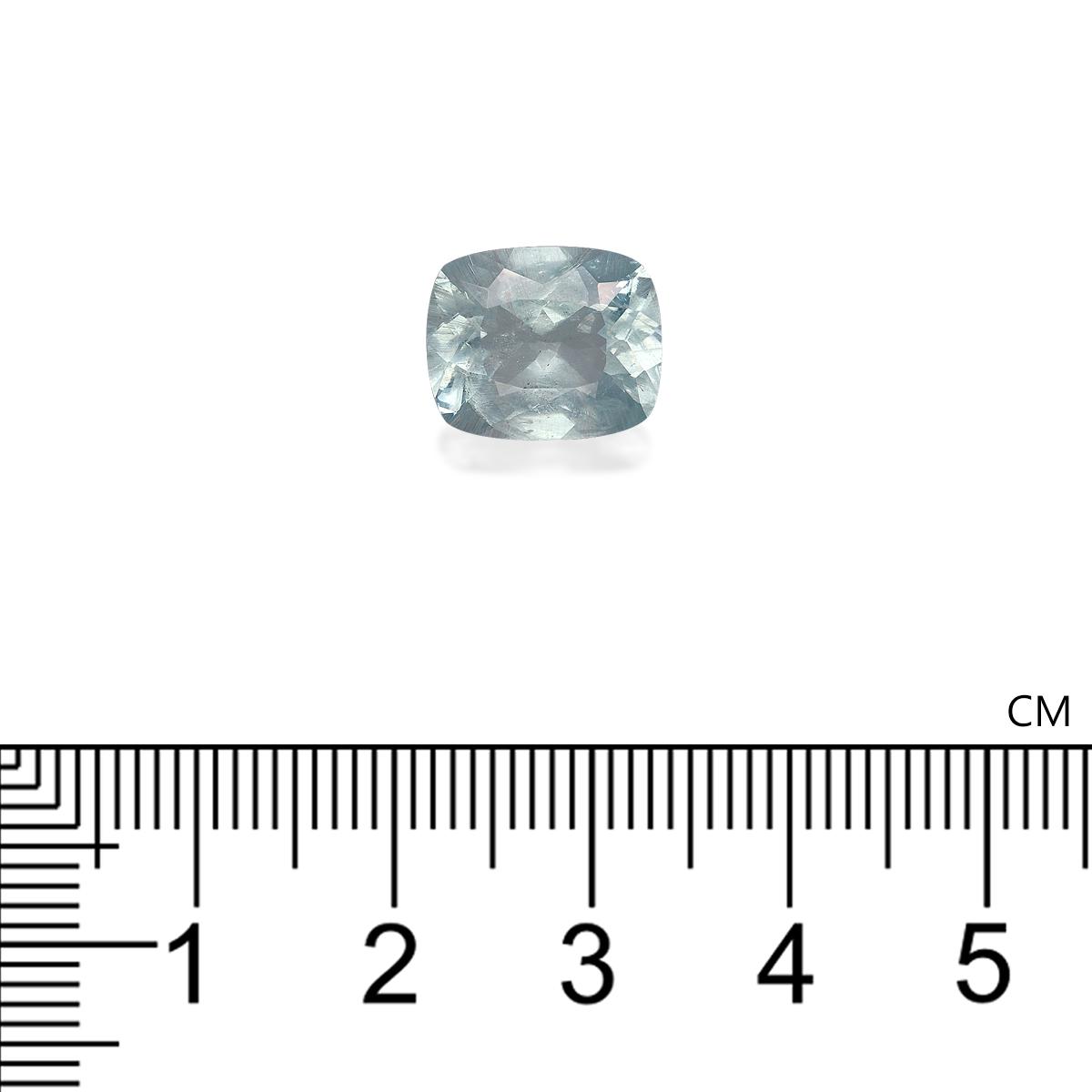 sky blue aquamarine, 4.19ct cushion cut — view 4