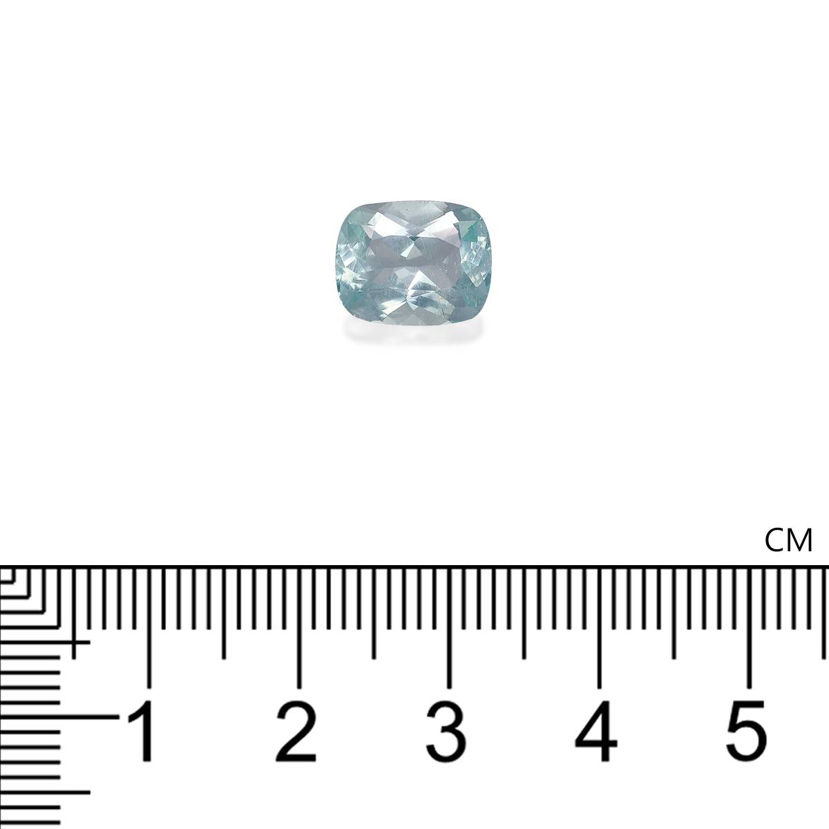 sky blue aquamarine, 2.23ct cushion cut — view 4
