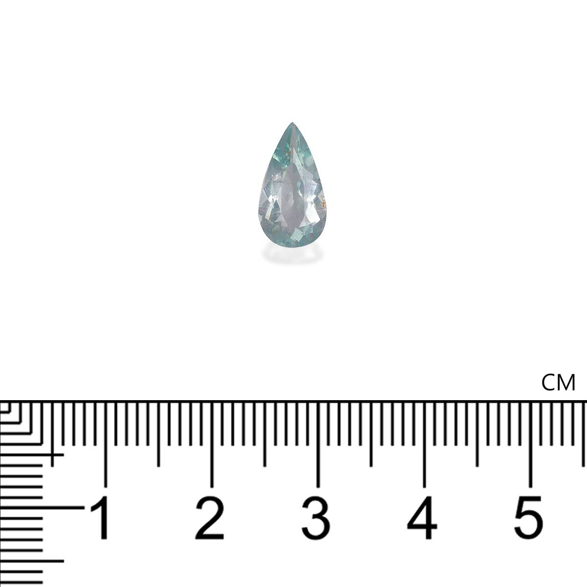 sky blue aquamarine, 1.92ct pear cut — view 4