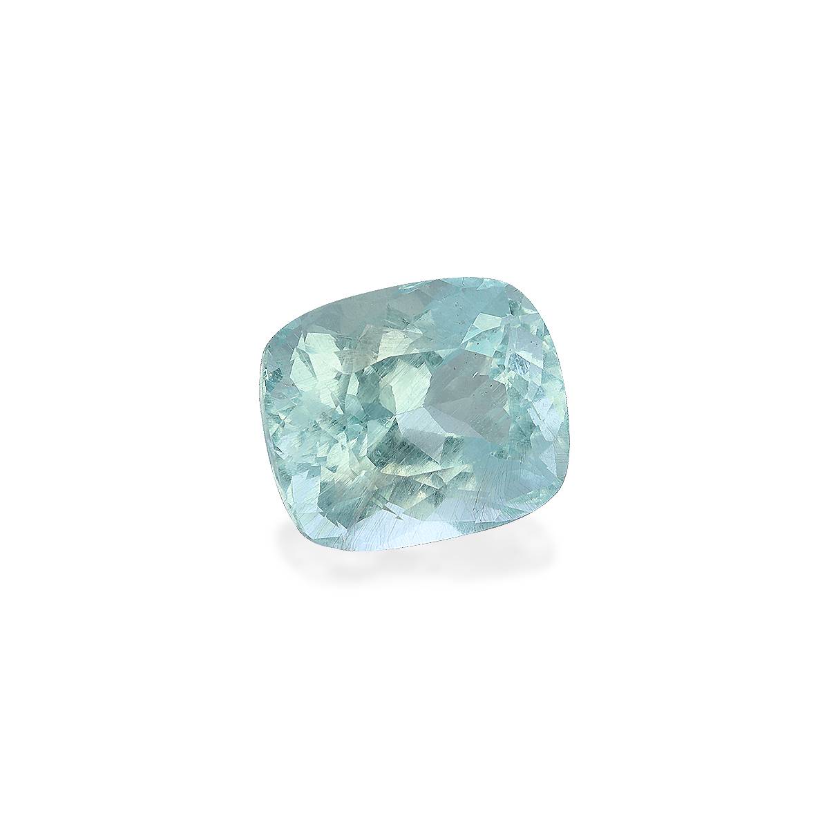 pale green aquamarine, 4.9ct cushion cut — view 3