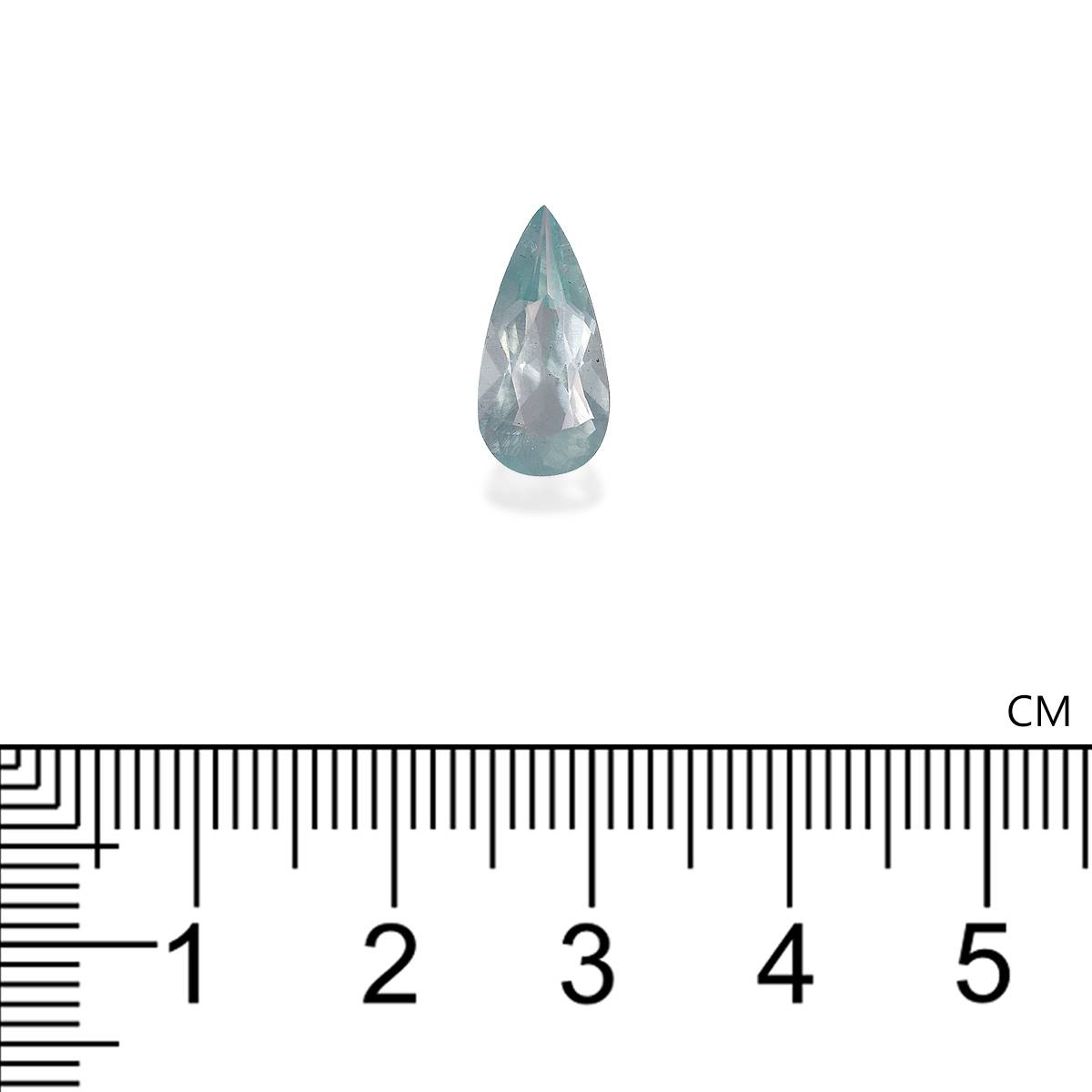 sky blue aquamarine, 2.56ct pear cut — view 4