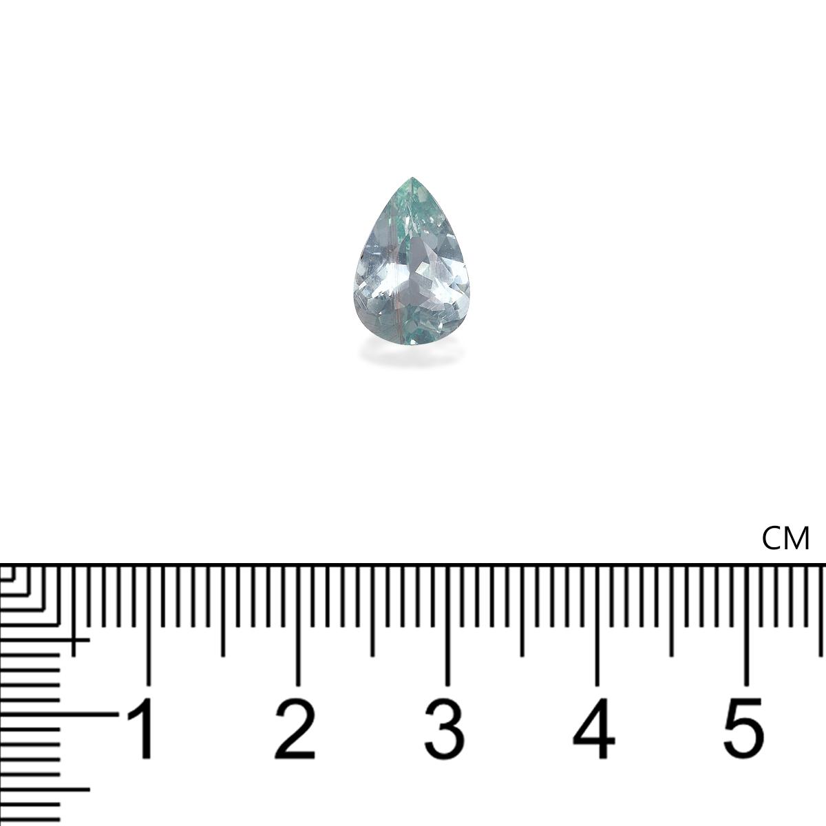 sky blue aquamarine, 1.53ct pear cut — view 4