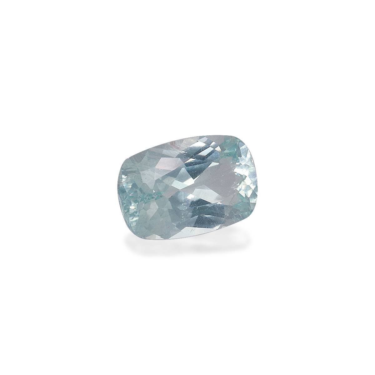 sky blue aquamarine, 2.77ct cushion cut — view 3