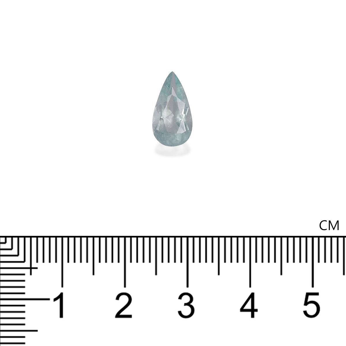sky blue aquamarine, 1.92ct pear cut — view 4