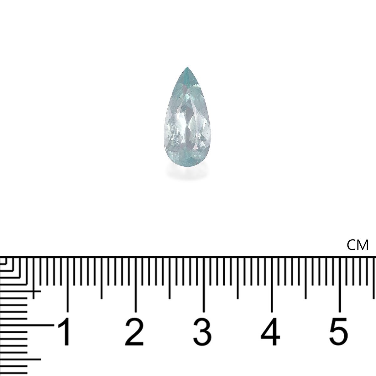 sky blue aquamarine, 2.87ct pear cut — view 4