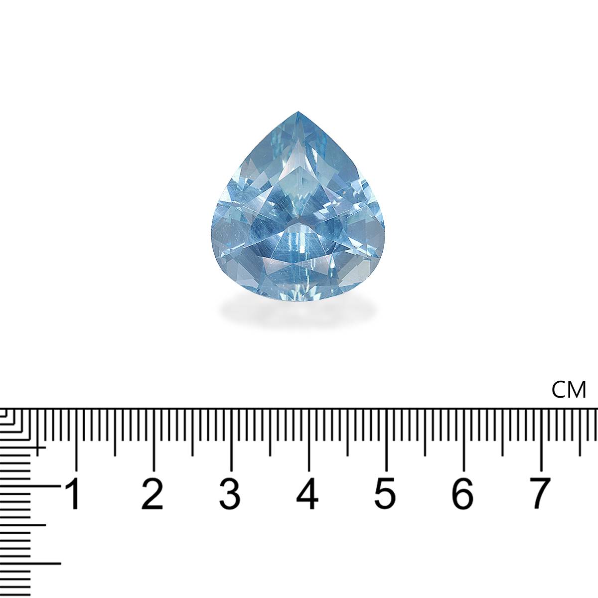 ice blue aquamarine, 35.25ct pear cut — view 4