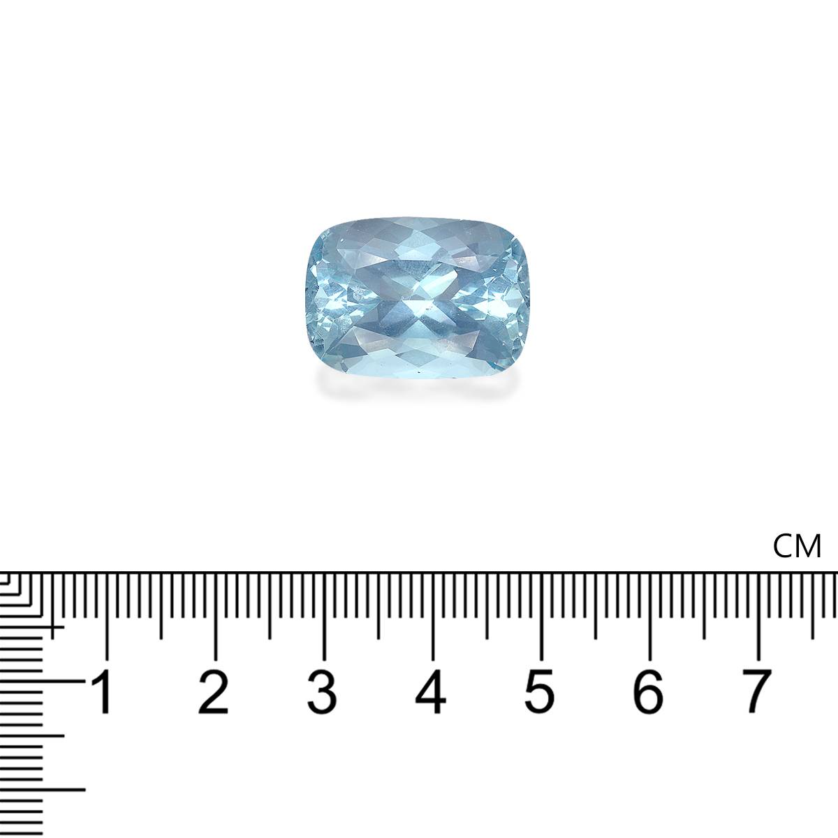 baby blue aquamarine, 23.32ct cushion cut — view 4