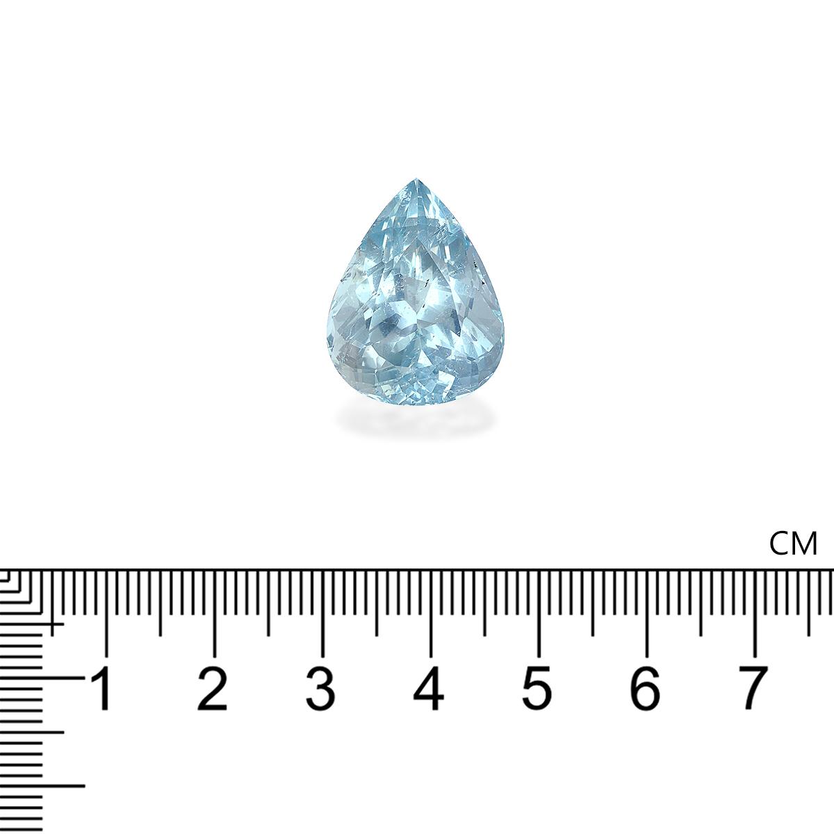 baby blue aquamarine, 20.53ct pear cut — view 4