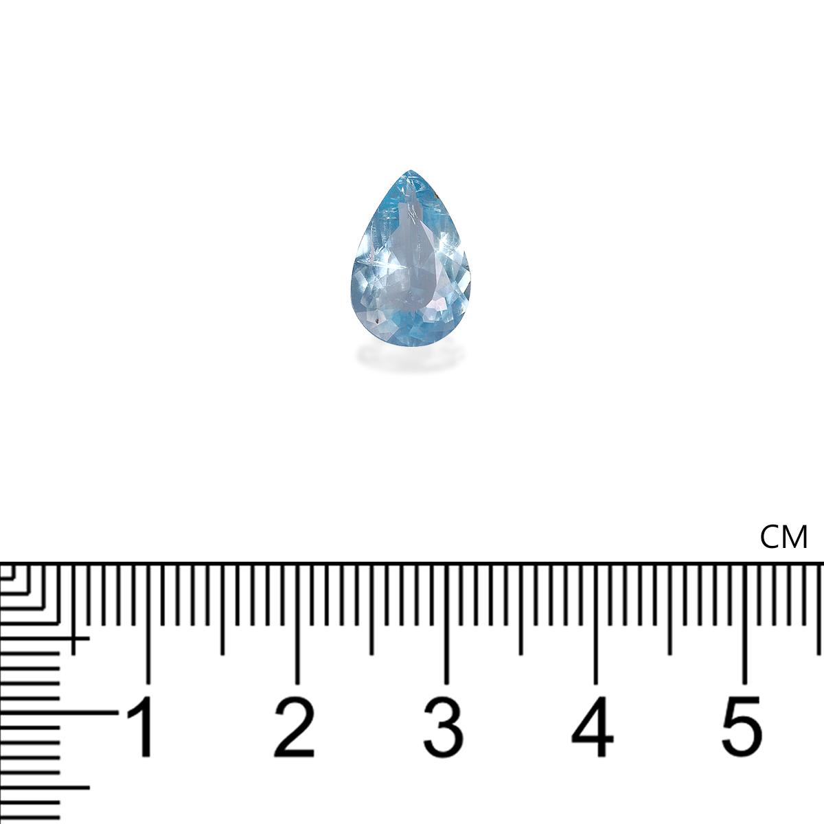 baby blue aquamarine, 2.01ct pear cut — view 4