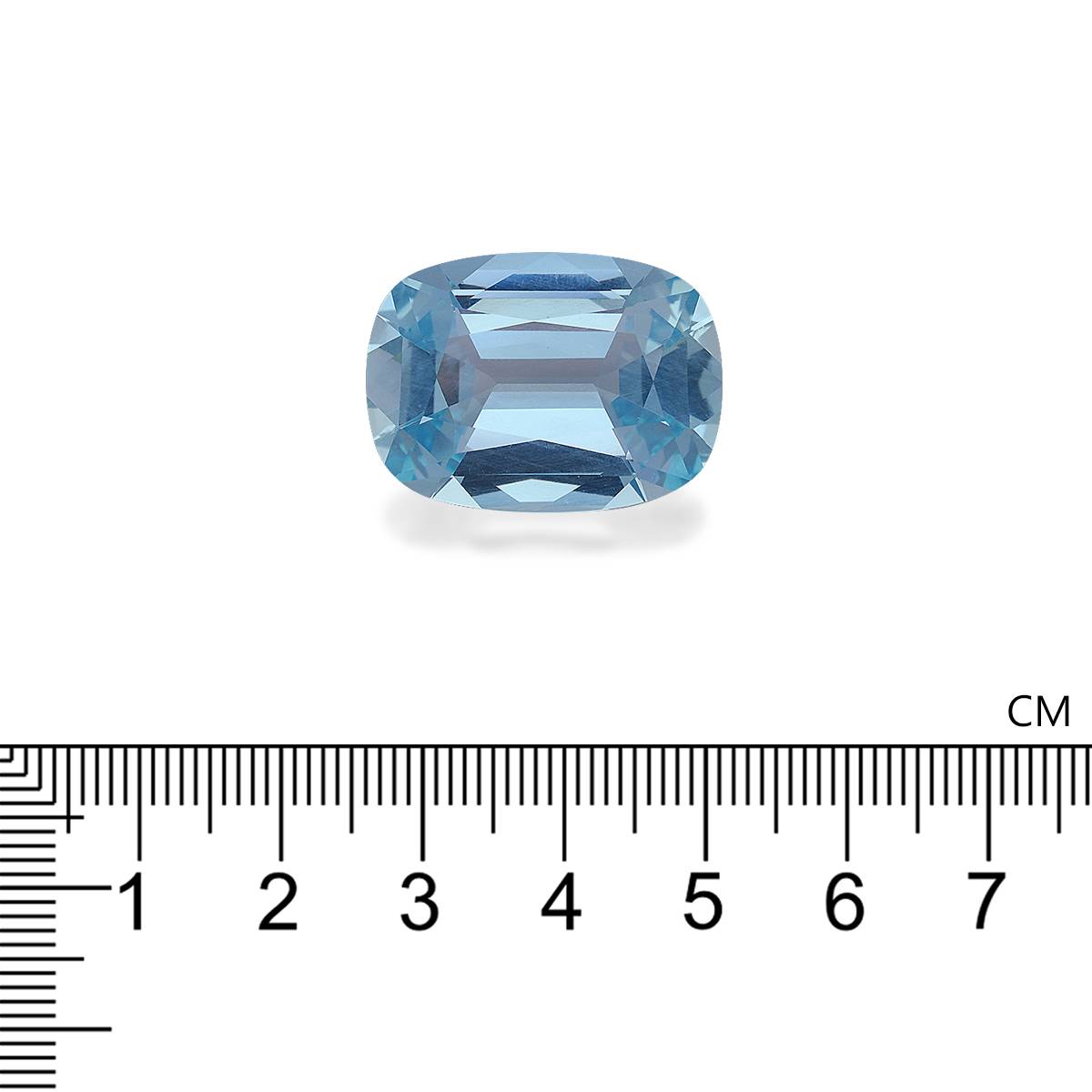 arctic blue aquamarine, 30.26ct cushion cut — view 4