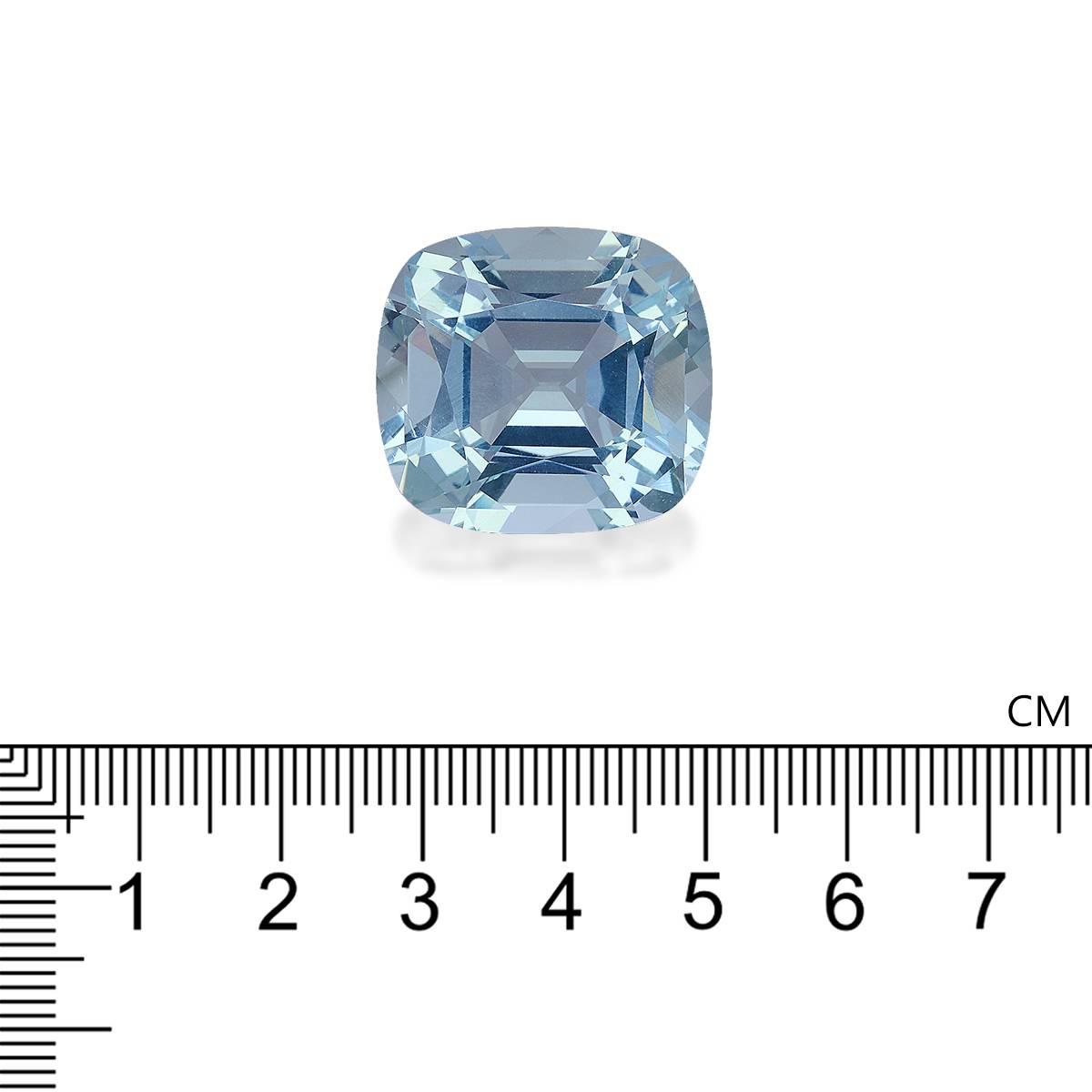 baby blue aquamarine, 45.82ct cushion cut — view 4