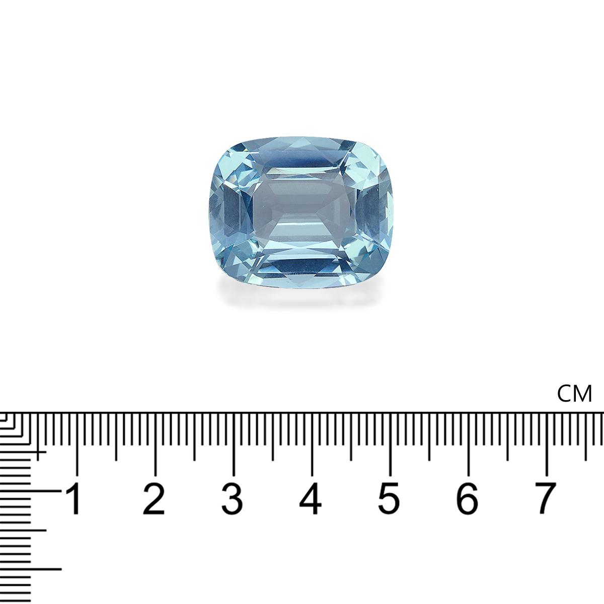 sky blue aquamarine, 30.02ct cushion cut — view 4