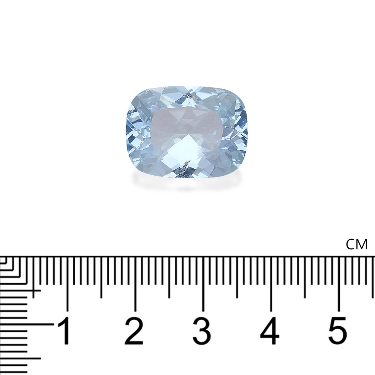 baby blue aquamarine, 11.06ct cushion cut — view 4