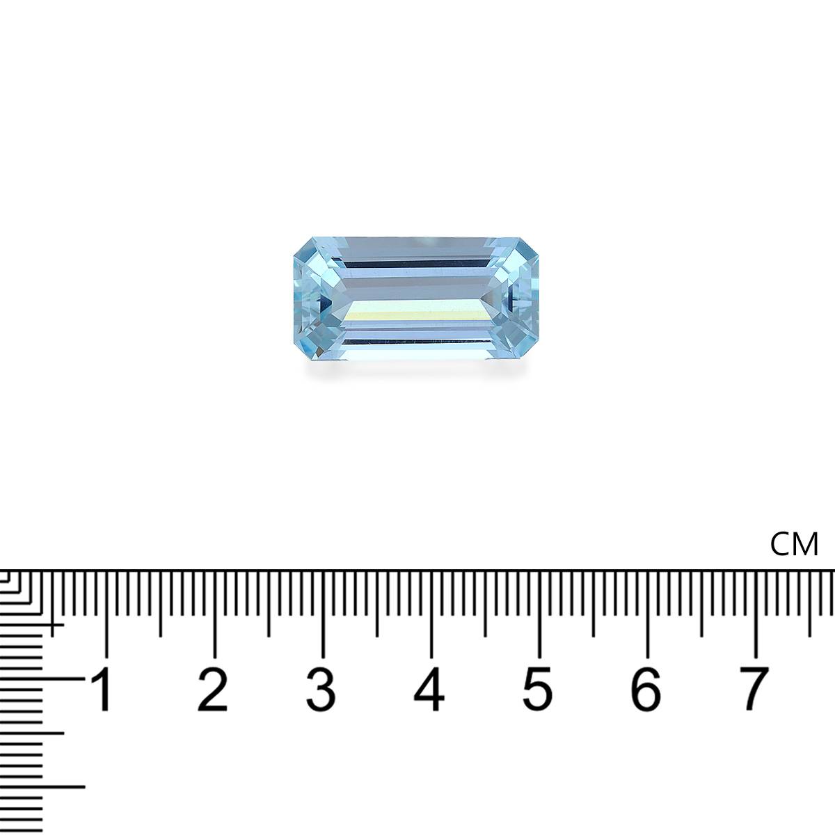 arctic blue aquamarine, 17.57ct rectangular cut — view 4