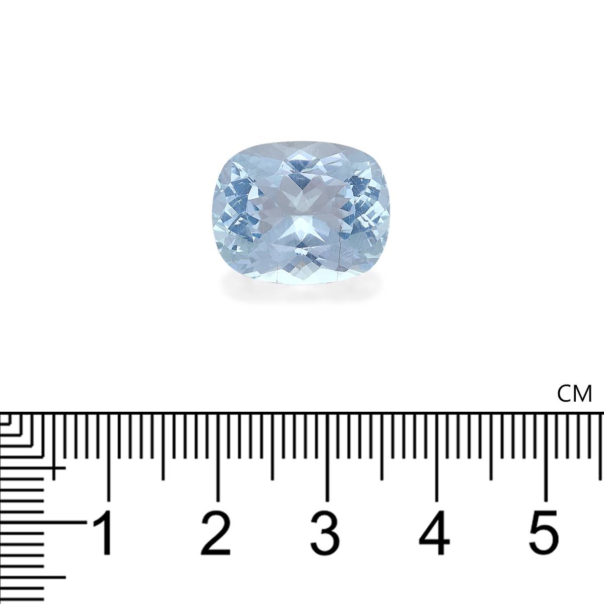 ice blue aquamarine, 10.49ct cushion cut — view 4