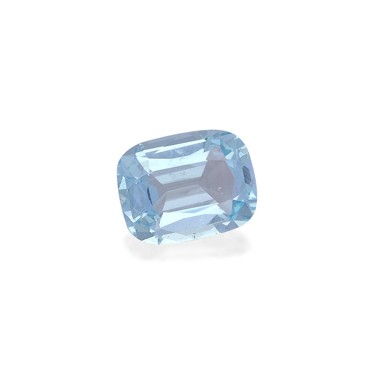 ice blue aquamarine, 8.39ct cushion cut — view 3