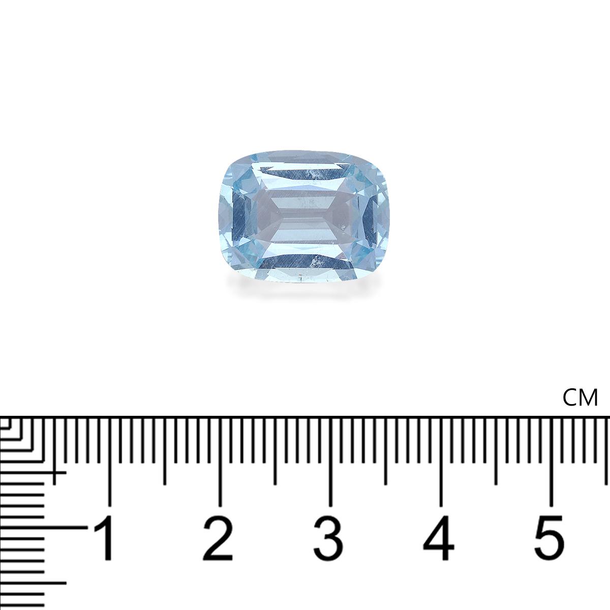 ice blue aquamarine, 8.39ct cushion cut — view 4