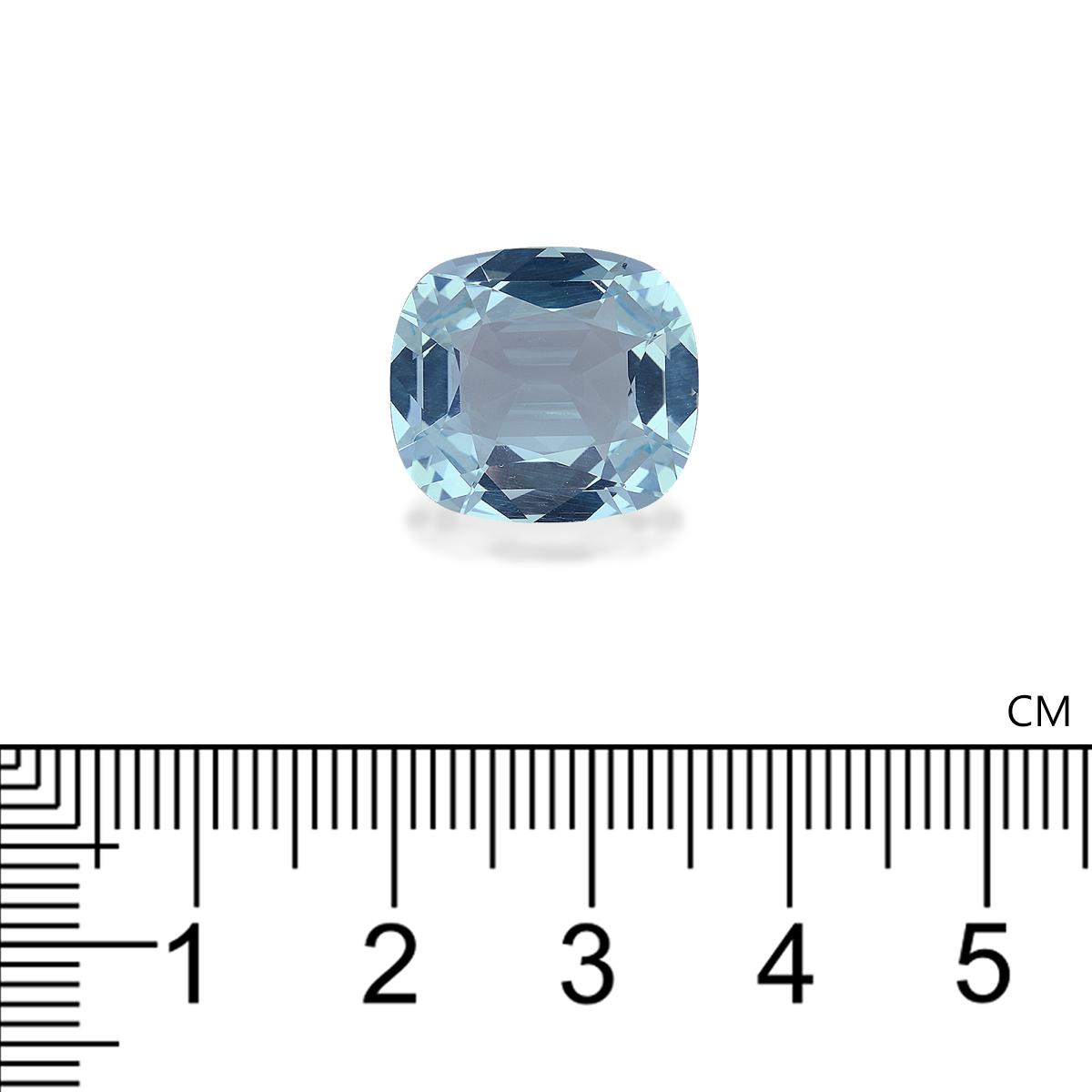 sky blue aquamarine, 9.73ct cushion cut — view 4
