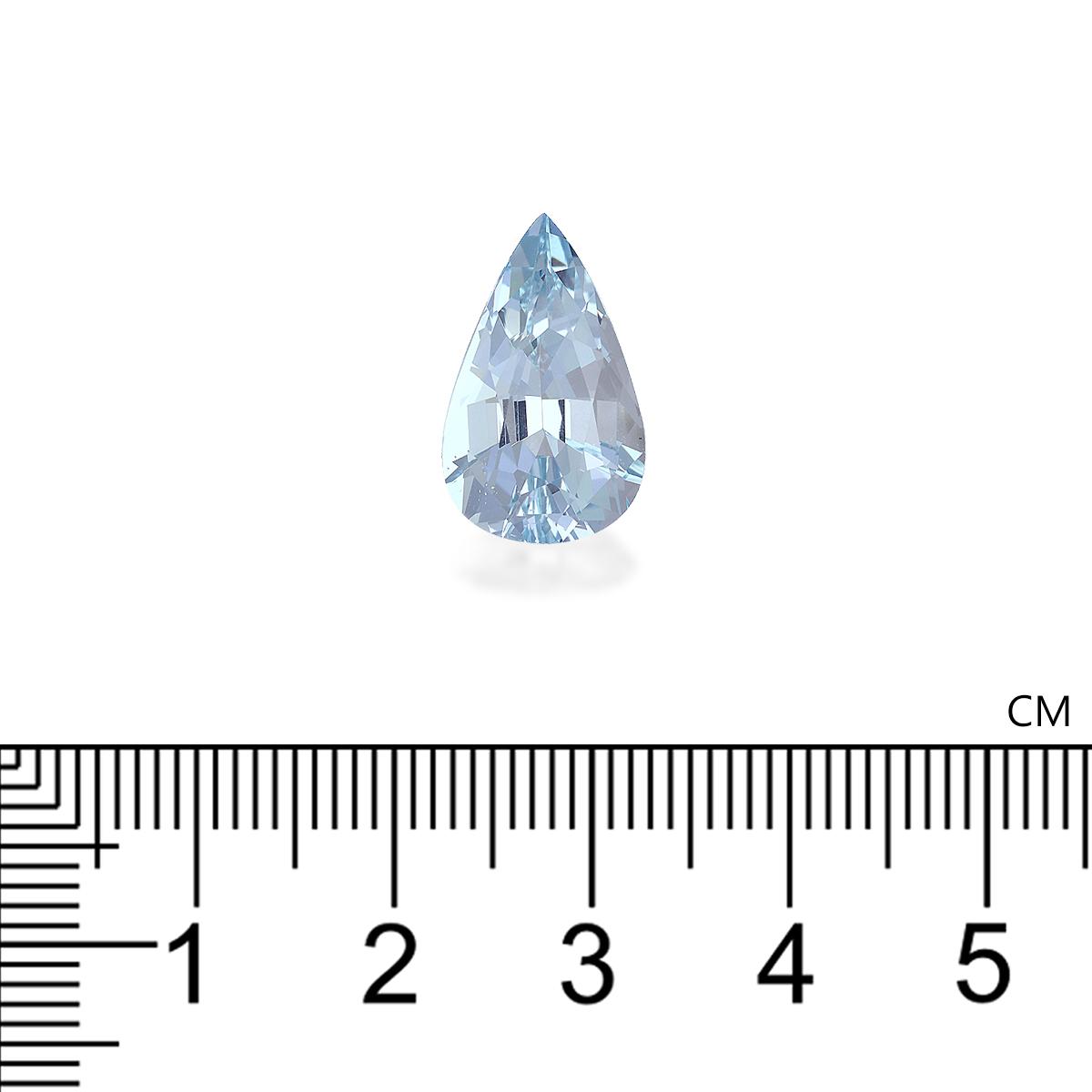 baby blue aquamarine, 6.72ct pear cut — view 4
