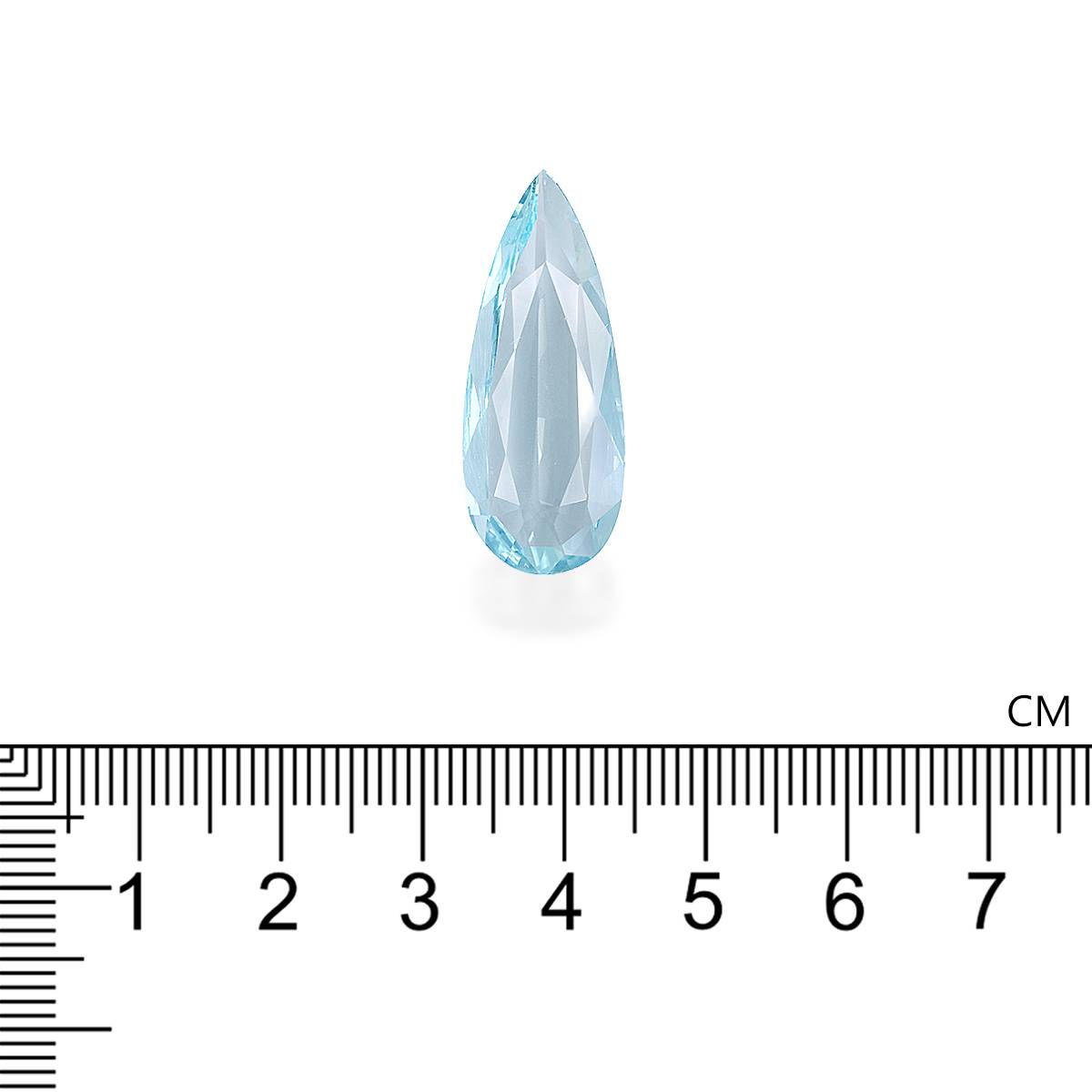 sky blue aquamarine, 11.24ct pear cut — view 4
