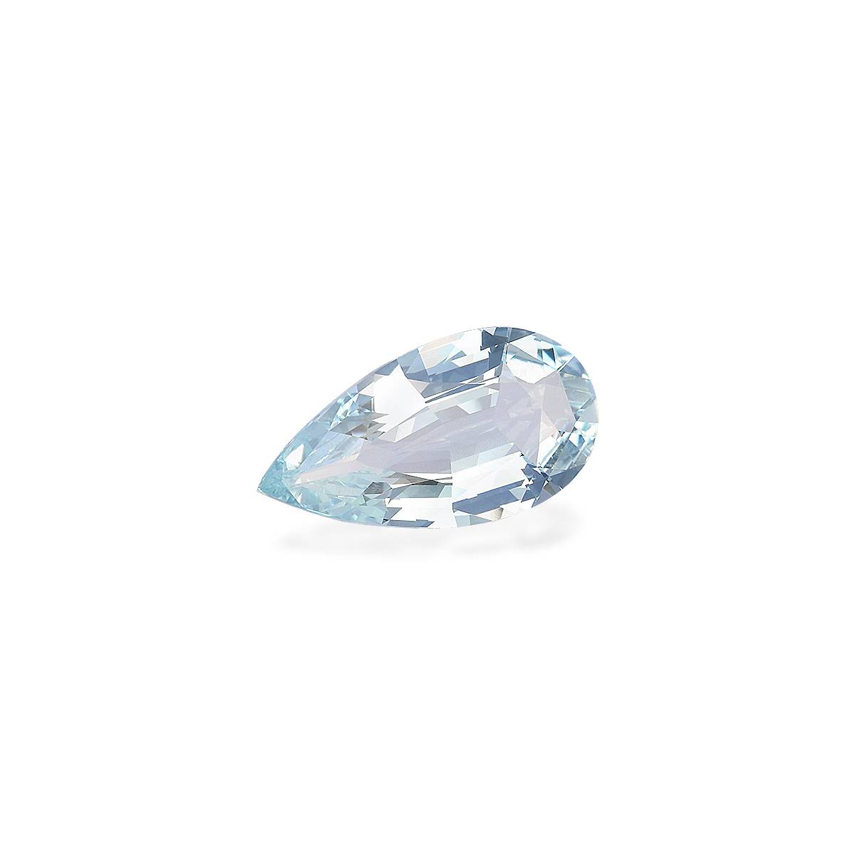 baby blue aquamarine, 6.52ct pear cut — view 3