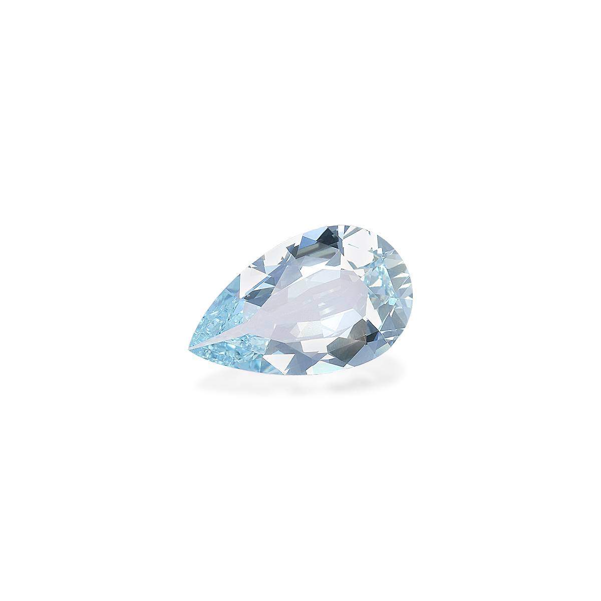 baby blue aquamarine, 4.07ct pear cut — view 3