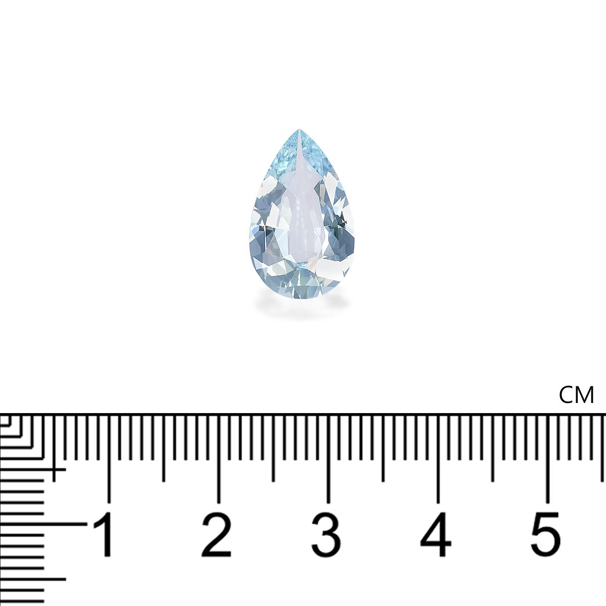 baby blue aquamarine, 4.07ct pear cut — view 4