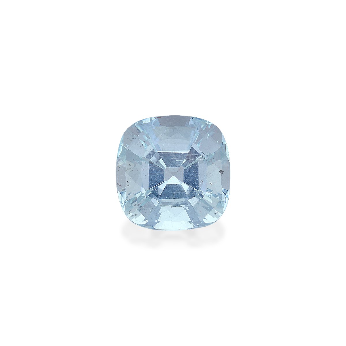 sky blue aquamarine, 5.76ct cushion cut — main view