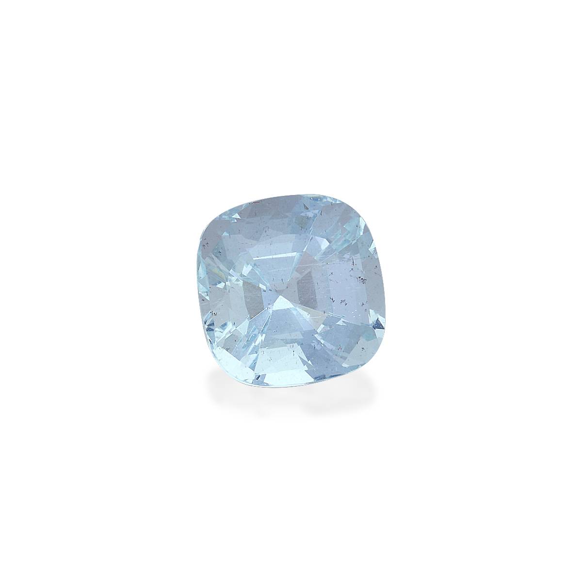 sky blue aquamarine, 5.76ct cushion cut — view 3