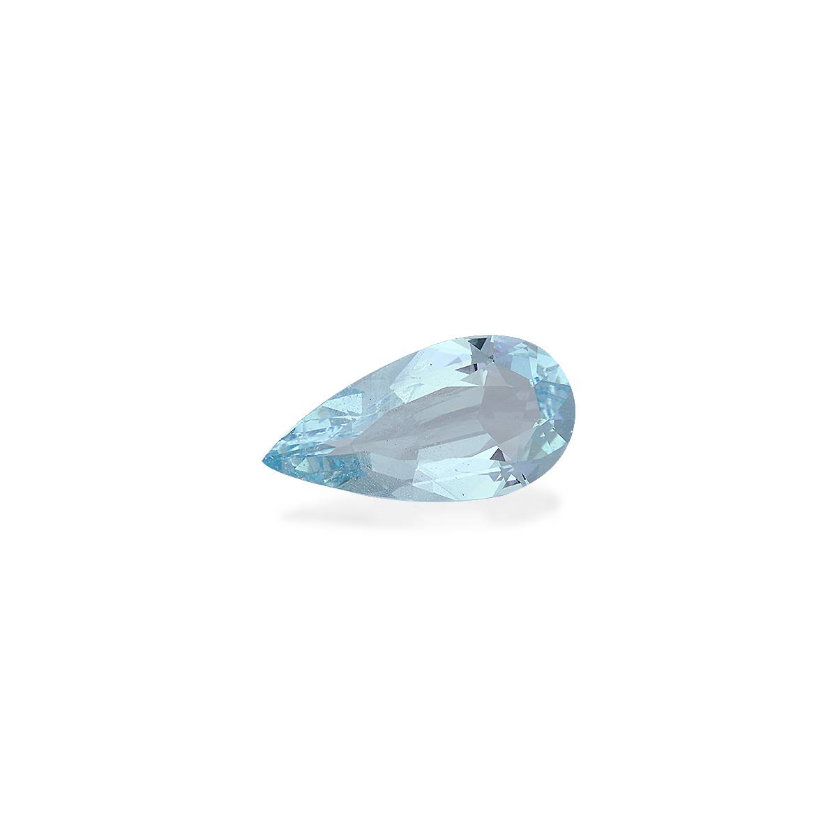 baby blue aquamarine, 3.51ct pear cut — view 3