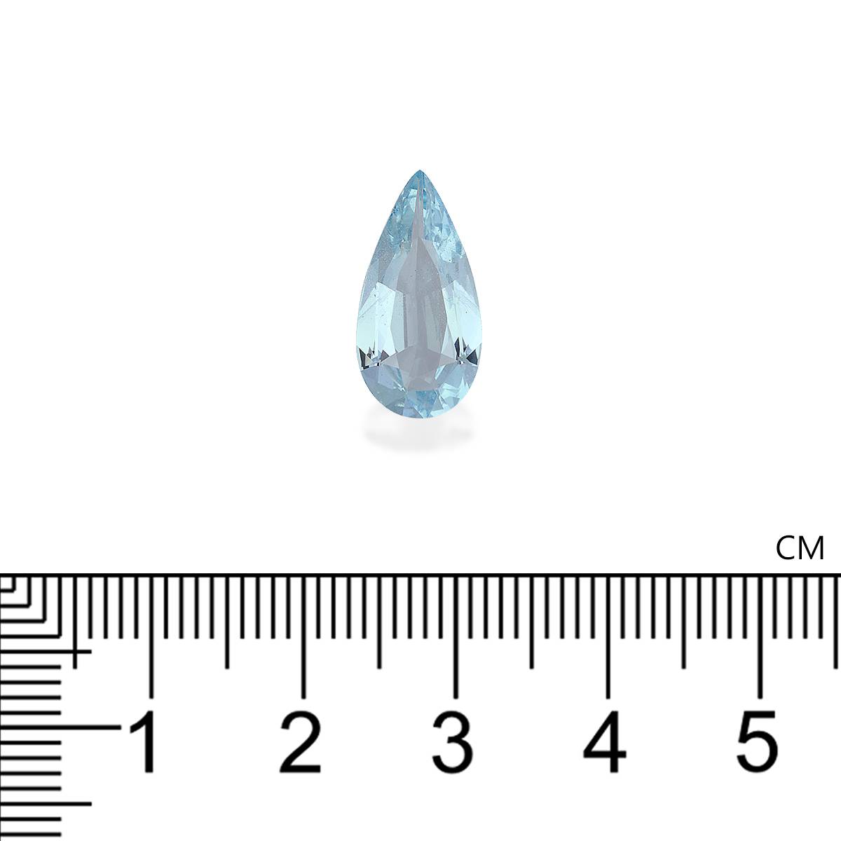 baby blue aquamarine, 3.51ct pear cut — view 4
