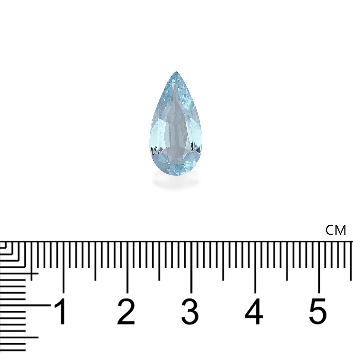 baby blue aquamarine, 3.51ct pear cut — view 4