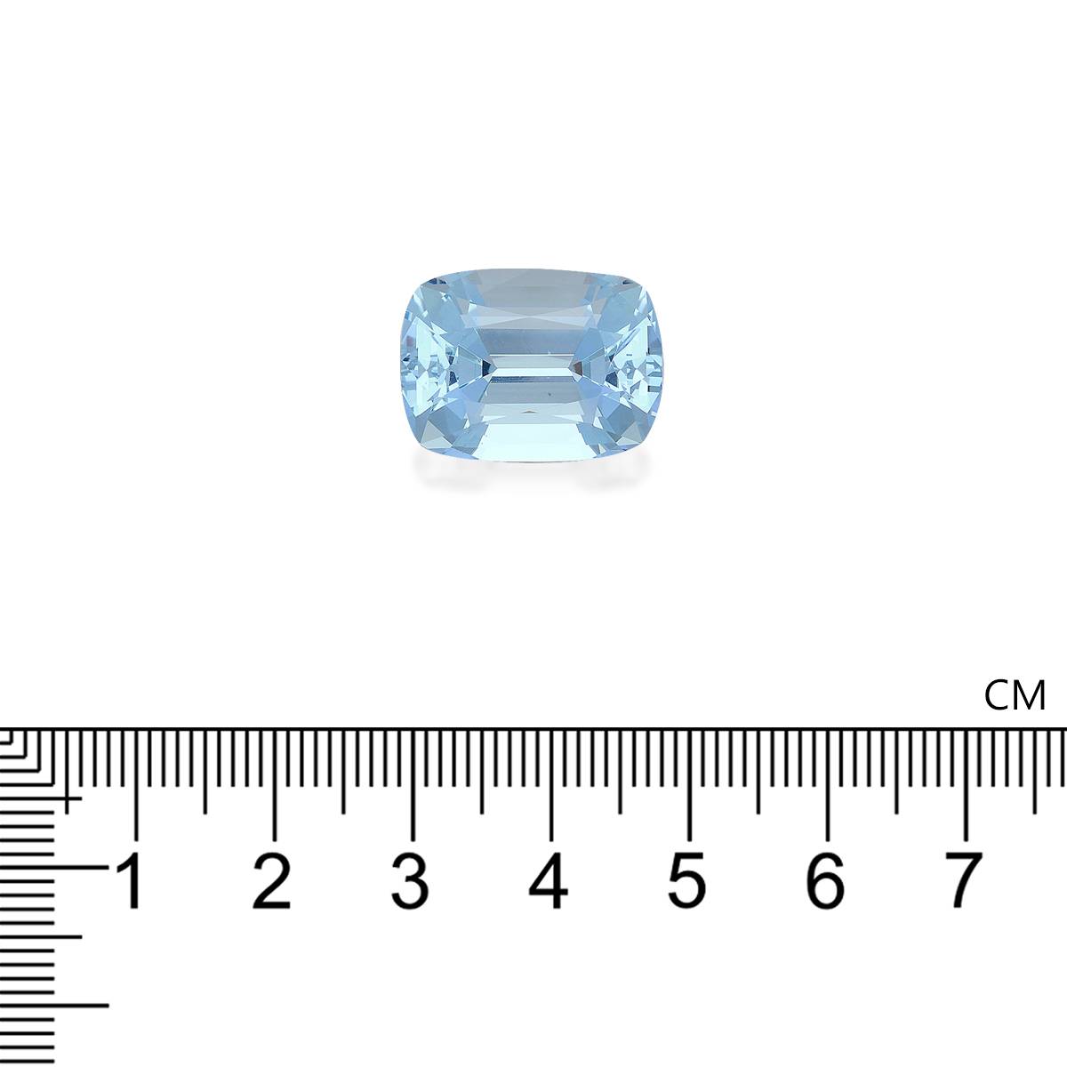 baby blue aquamarine, 19.28ct cushion cut — view 4