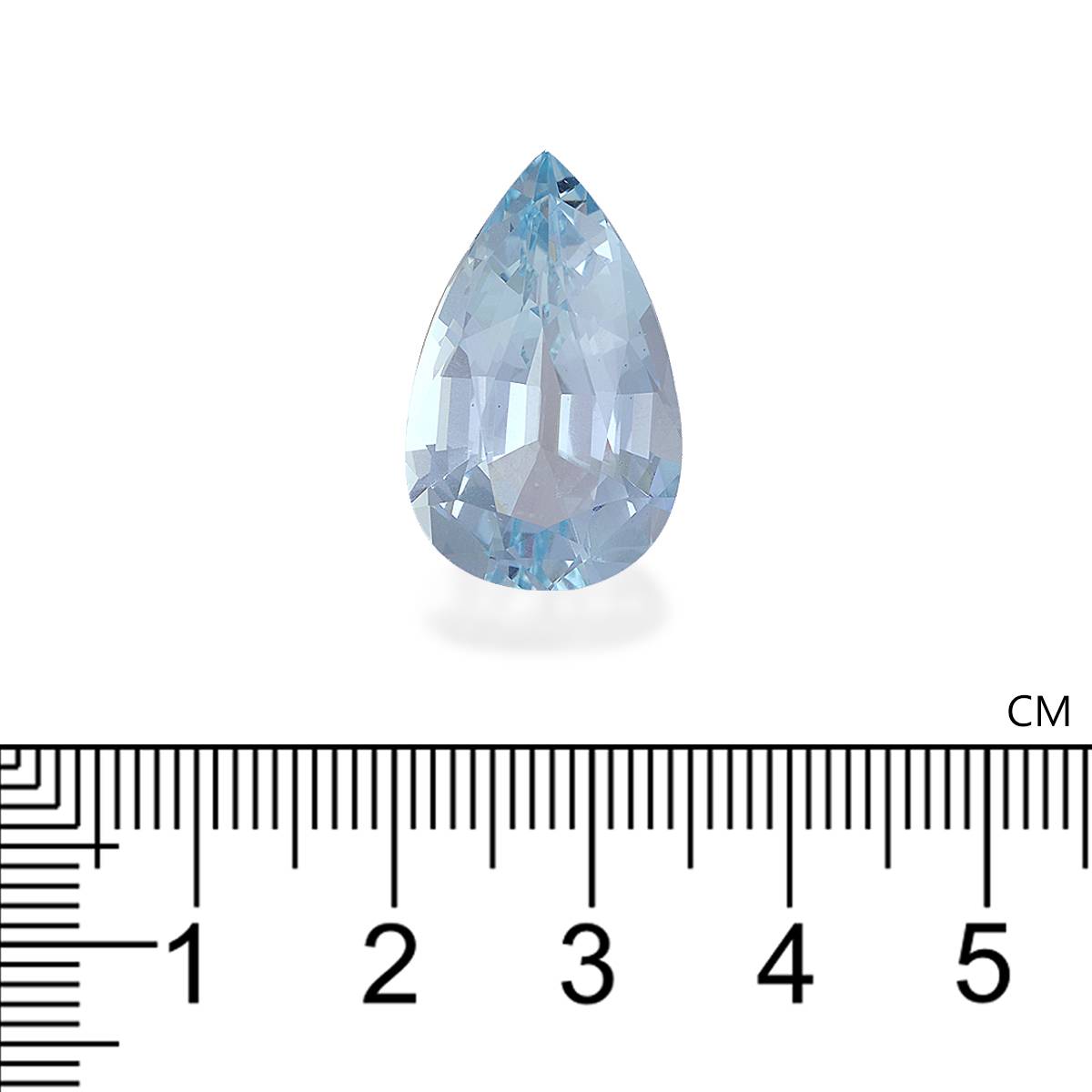 baby blue aquamarine, 15.33ct pear cut — view 4