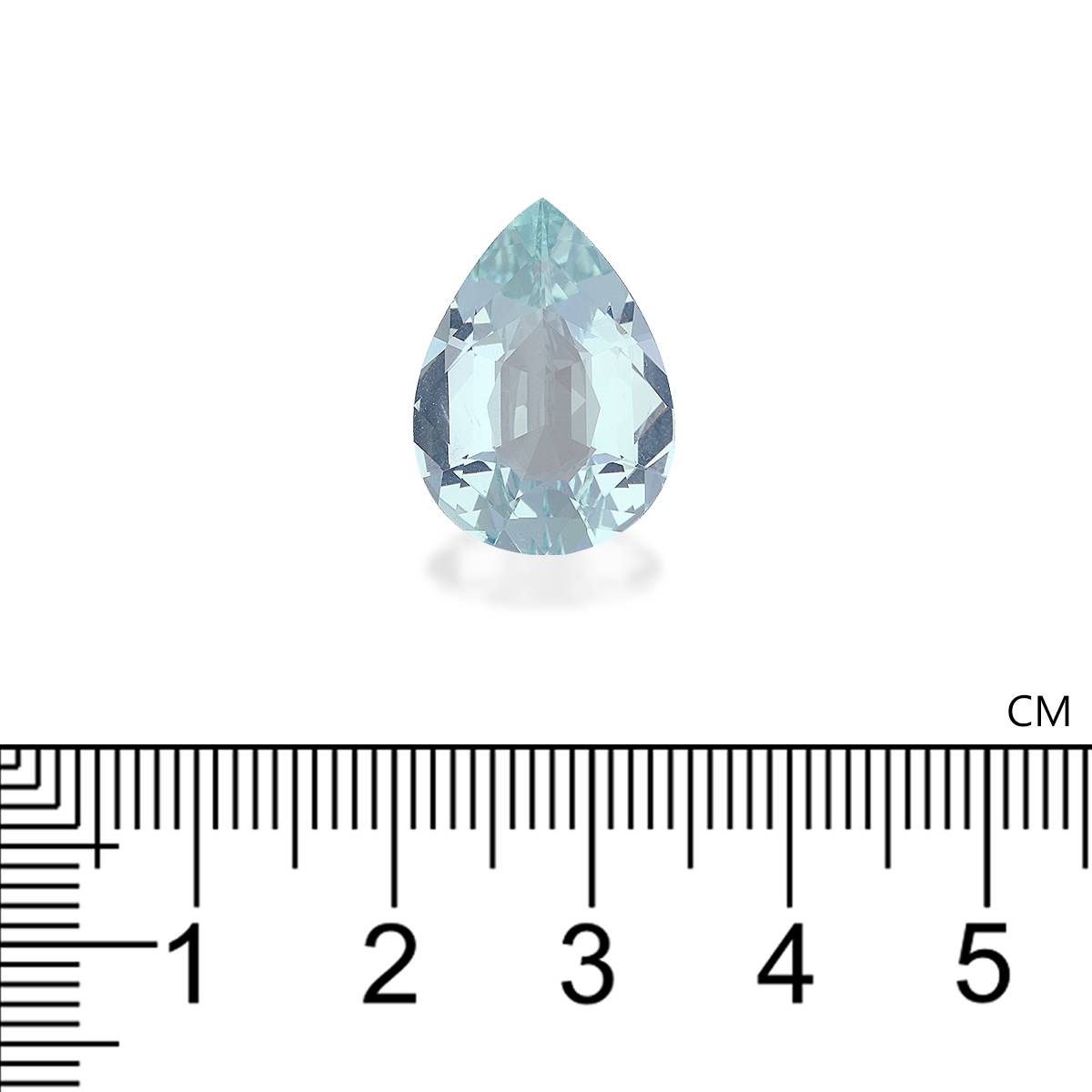 sky blue aquamarine, 7.78ct pear cut — view 4