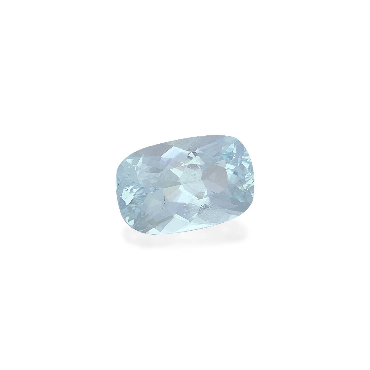 baby blue aquamarine, 3.41ct cushion cut — view 3