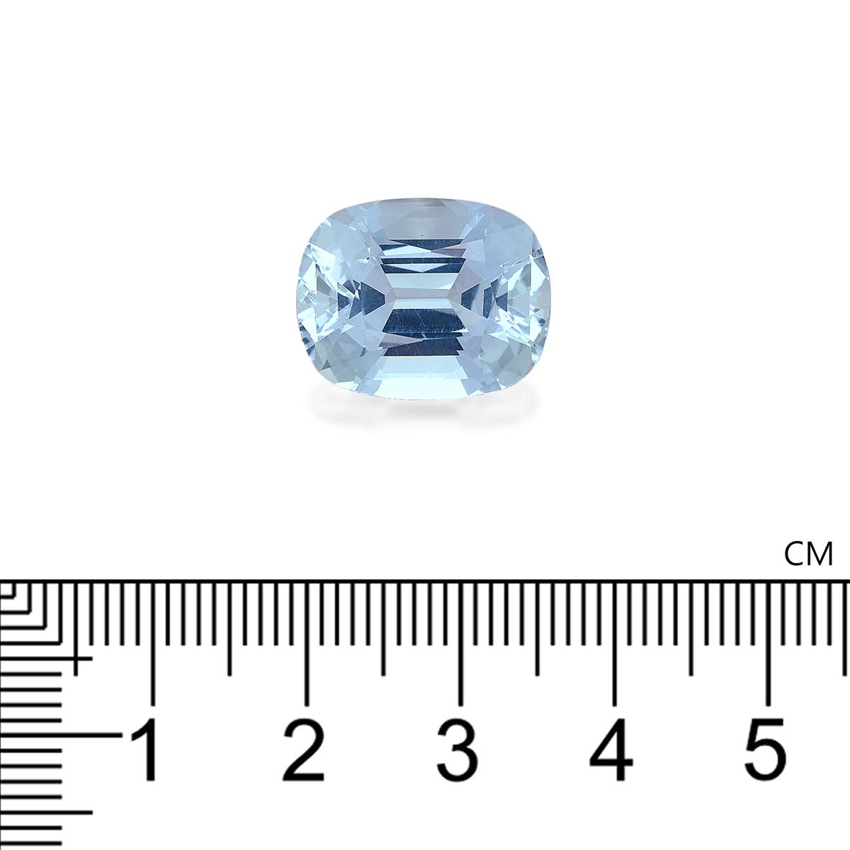 sky blue aquamarine, 12.54ct cushion cut — view 4
