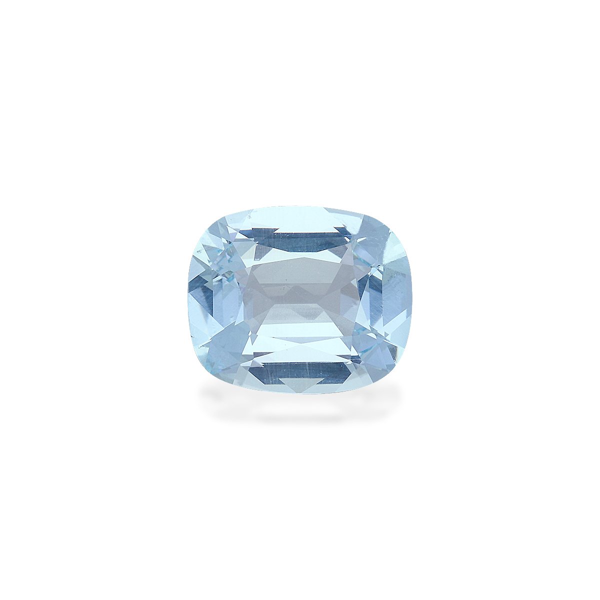sky blue aquamarine, 4.14ct cushion cut — main view